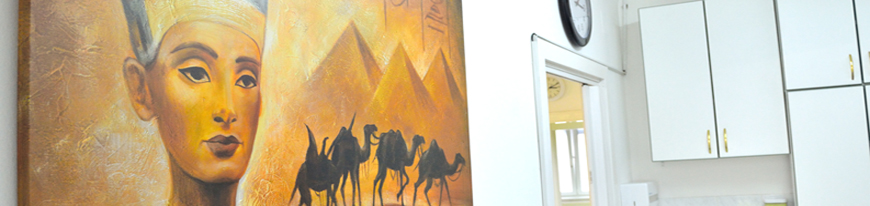 Das Gemälde von ägyptischen Königin Nefertiti